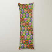 Blume Skulls Nahtloses Muster 2018 Seitenschläferkissen (Rückseite (Vertikal))