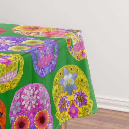 Blume Skulls Nahtloses Muster 2018 Tischdecke (Beispiel)