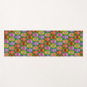 Blume Skulls Nahtloses Muster 2018 Yogamatte (Vorderseite (Horizontal))