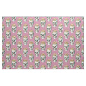 Blume Skulls - Rosa - Stoff (Fat Quarter (45,7 x 55,9 cm))