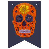 Blume Skulls Wimpelkette (Zweite Fahne)