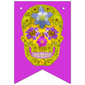 Blume Skulls Wimpelkette (Erste Fahne)