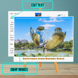 Blume Skulptur Buenos Aires Argentinien Postkarte