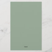 Blume - Skulpturenpapier - Grüngeschirr Briefpapier (Rückseite)