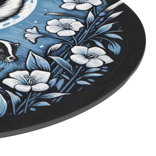 Blume Skunk Artwork Skunks Floral Schneidebrett (Ecke)