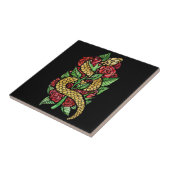 Blume Snake Fliese (Seite)