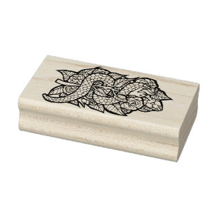 Blume Snake Gummistempel