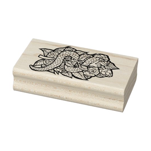 Blume Snake Gummistempel (Stempel)
