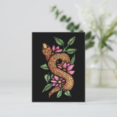 Blume Snake Postkarte (Stehend Vorderseite)