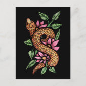 Blume Snake Postkarte (Vorderseite)