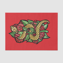 Blume Snake Seidenpapier