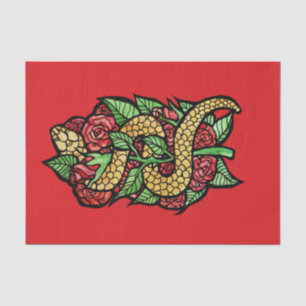 Blume Snake Seidenpapier