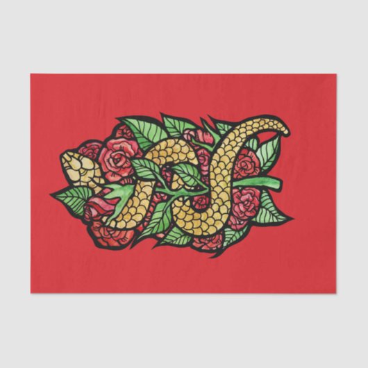 Blume Snake Seidenpapier (Vorderseite)