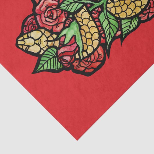 Blume Snake Seidenpapier (Ausschnitt)