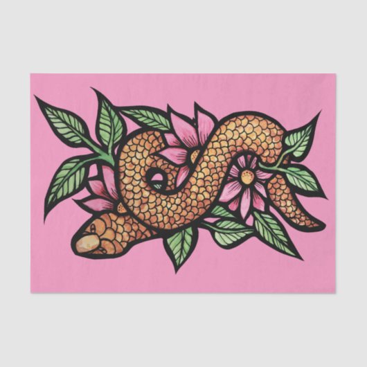 Blume Snake Seidenpapier (Vorderseite)