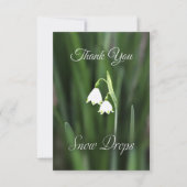 Blume Snow Drops dank Karte (Vorderseite)