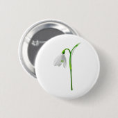 Blume Snowdrop Pflanze Weiße Blume Button (Vorne & Hinten)