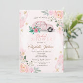 Blume Snowflakes Brautparty Einladung (Stehend Vorderseite)