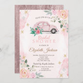 Blume Snowflakes Brautparty Einladung (Vorne/Hinten)