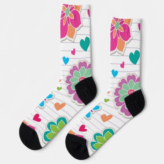 Blume Socken (Linkes Detail)