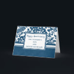 Blume Son & Daughter Jubiläum Karte<br><div class="desc">Glückliche Hochzeitskarte für Sohn und Tochter im Gesetz mit hübschen blauen Blumen und herzlichen Vers.</div>