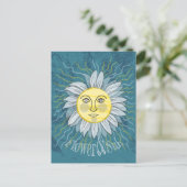 Blume & Sonne - Natur Postkarte (Stehend Vorderseite)