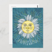 Blume & Sonne - Natur Postkarte (Vorne/Hinten)