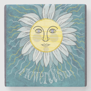 Blume & Sonne - Natur Steinuntersetzer