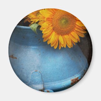 Blume - Sonnenblume - Kleiner blauer Sonnenschein Magnet