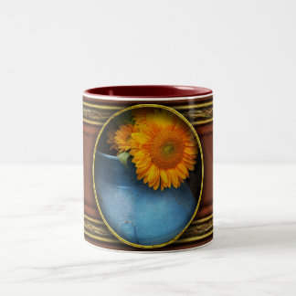 Blume - Sonnenblume - Kleiner blauer Sonnenschein Zweifarbige Tasse