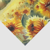 Blume-Sonnenblumen-Feld (A) Aquarell Seidenpapier (Ausschnitt)