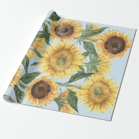 Blume Sonnenblumen Geschenkpapier (Ungerollt)