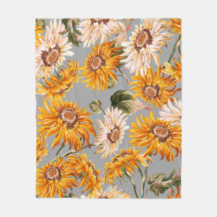 Blume Sonnenblumen Quelle schöne nahtlose Patter Fleecedecke