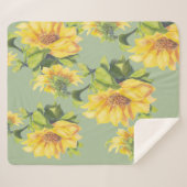 Blume Sonnenblumen Sherpadecke (Vorderseite (Horizontal))