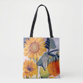 Blume Sonnenblumen Tasche (Vorderseite)