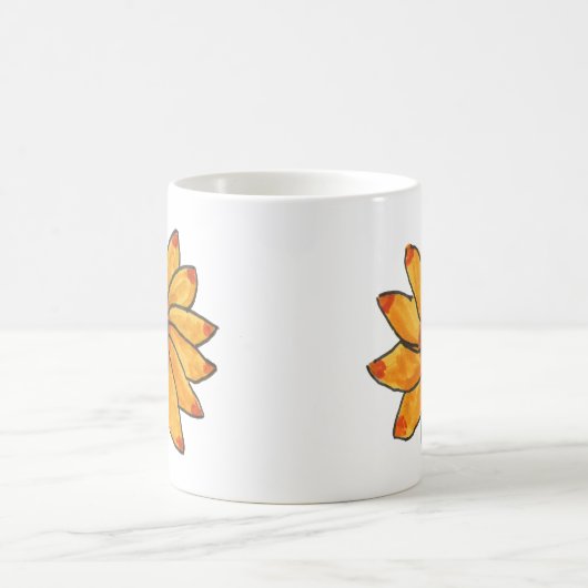 Blume Sonnenblumengelb Kaffeetasse (Mittel)