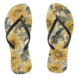Blume Sonnenblumenmuster Badesandalen