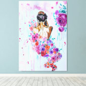 Blume Soul Canvas Print Leinwanddruck (Insitu (Holzboden))