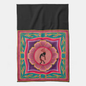 Blume Southwestern Kokopelli Geschirrtuch (Vertikal)