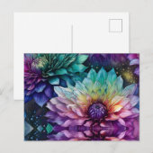 Blume Space Dahlia Postkarte (Vorne/Hinten)