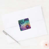 Blume Space Dahlia Quadratischer Aufkleber (Umschlag)