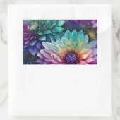 Blume Space Dahlia Rechteckiger Aufkleber (Tasche)