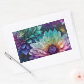 Blume Space Dahlia Rechteckiger Aufkleber (Umschlag)