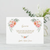 Blume Spanisch Gracias Baby Dusche Dankeskarte (Stehend Vorderseite)