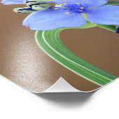 Blume Spiderwort Fotodruck (Ecke)