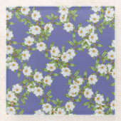 Blume Spiral Muster Design Untersetzer (Vorderseite)