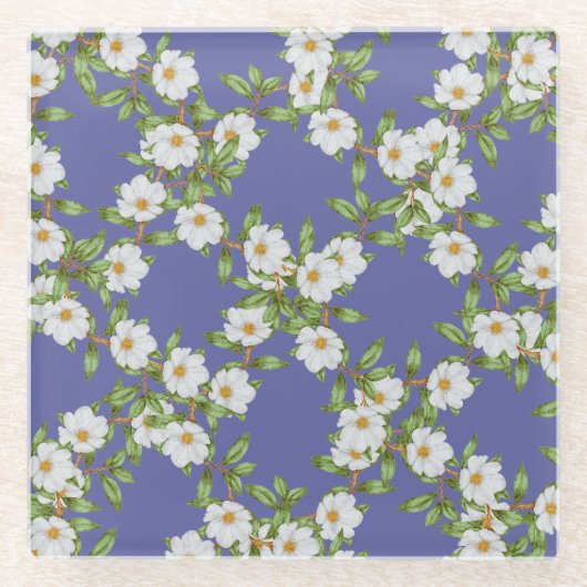 Blume Spiral Muster Design Untersetzer (Vorderseite)