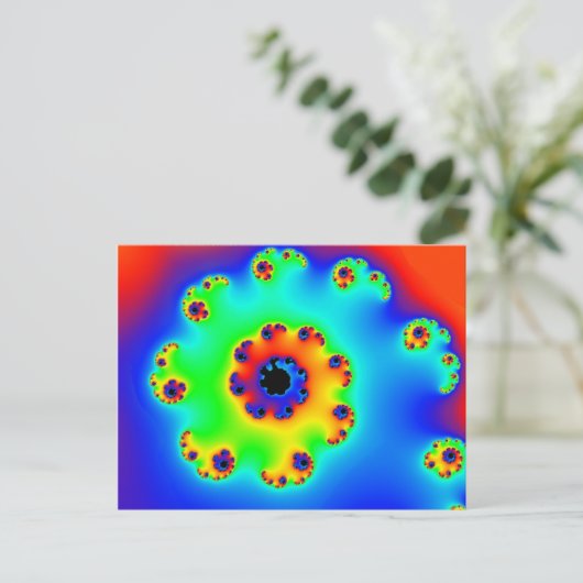 Blume Spirale 1 Postkarte (Stehend Vorderseite)