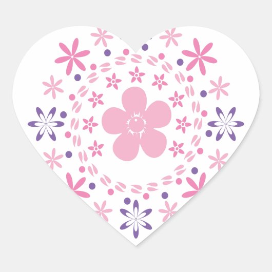 Blume Spirale: Vector Art: Heart Sticker (Vorderseite)