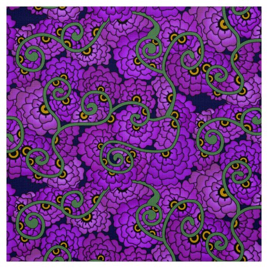 Blume Spiralen - Lila Stoff (Muster)